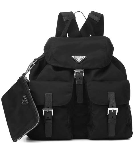 prada backpack nylon silver black|authentic prada backpacks.